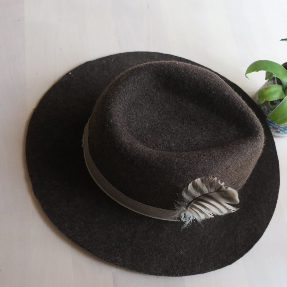 Vince Camuto Dark Green Romantic Hat, Wool